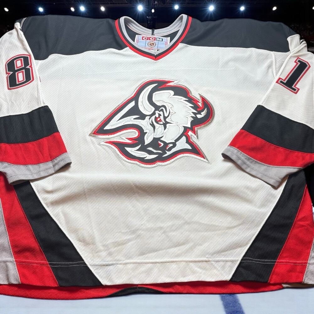 Vintage 90s CCM NHL Buffalo Sabres #81 Miroslav Satan Jersey Men’s Size XXL